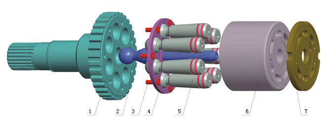 Pompe e motori idraulici KOMATSU PC200-7 motore di rotazione